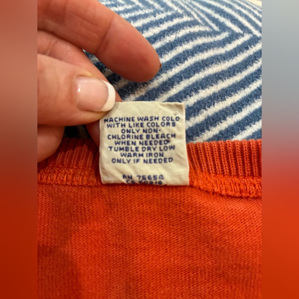 Abercrombie & Fitch Y2K Orange Moose Logo Crewneck Sweat Men’s LG 100% Cotton - Picture 6 of 8